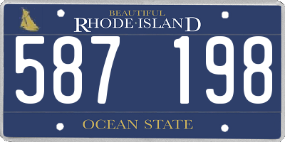 RI license plate 587198