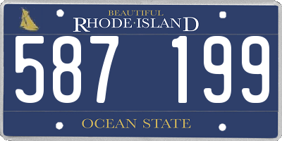 RI license plate 587199