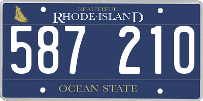 RI license plate 587210