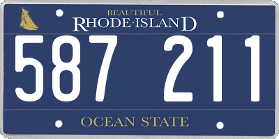 RI license plate 587211
