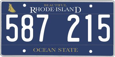 RI license plate 587215