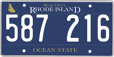 RI license plate 587216