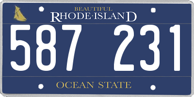 RI license plate 587231