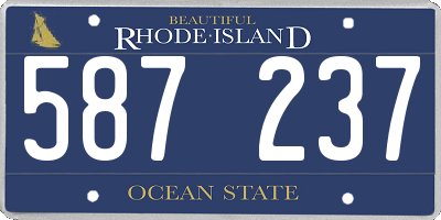 RI license plate 587237
