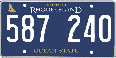 RI license plate 587240