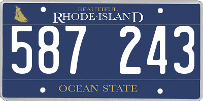 RI license plate 587243