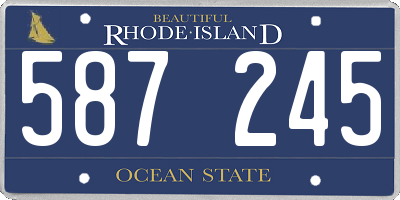 RI license plate 587245