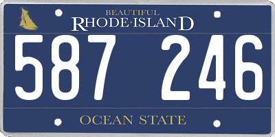 RI license plate 587246