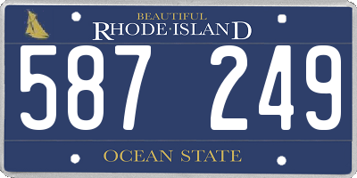 RI license plate 587249