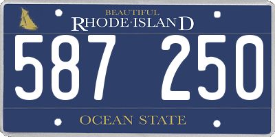 RI license plate 587250
