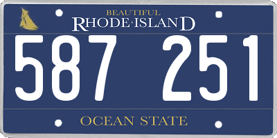 RI license plate 587251