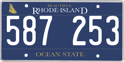 RI license plate 587253