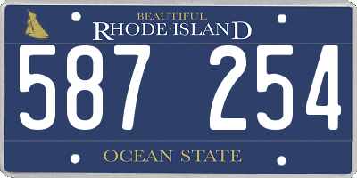 RI license plate 587254
