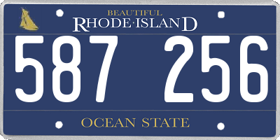 RI license plate 587256