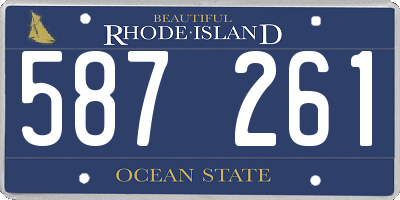 RI license plate 587261