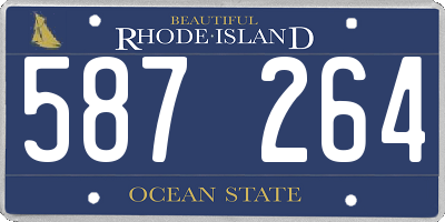 RI license plate 587264