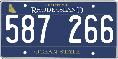 RI license plate 587266