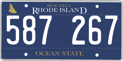 RI license plate 587267