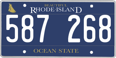 RI license plate 587268