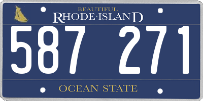RI license plate 587271