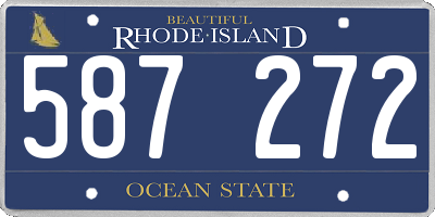 RI license plate 587272