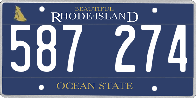 RI license plate 587274