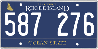 RI license plate 587276