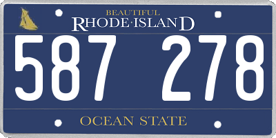 RI license plate 587278
