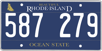 RI license plate 587279