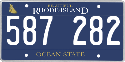 RI license plate 587282