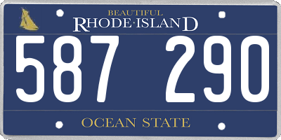 RI license plate 587290