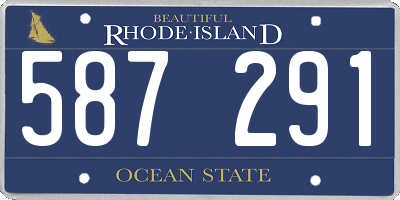 RI license plate 587291