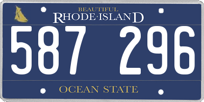 RI license plate 587296
