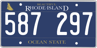 RI license plate 587297