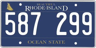 RI license plate 587299