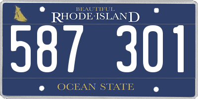 RI license plate 587301