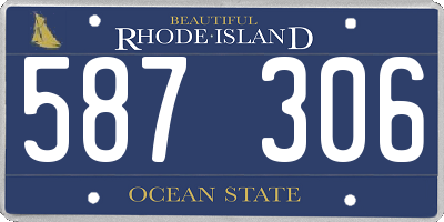 RI license plate 587306