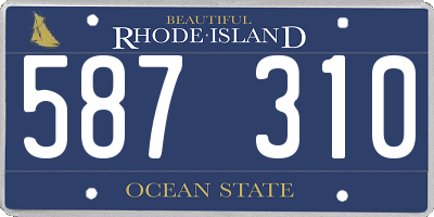 RI license plate 587310