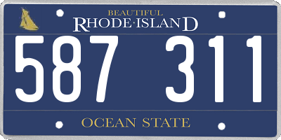RI license plate 587311