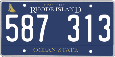 RI license plate 587313