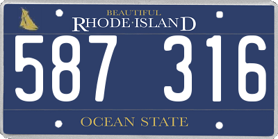 RI license plate 587316
