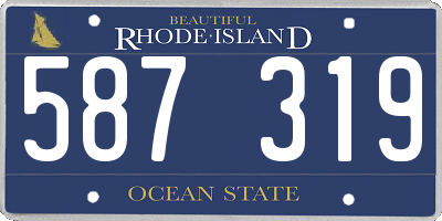 RI license plate 587319