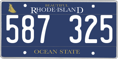 RI license plate 587325