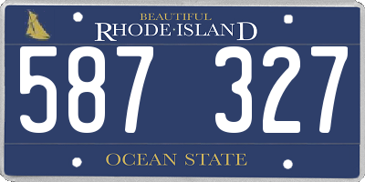 RI license plate 587327