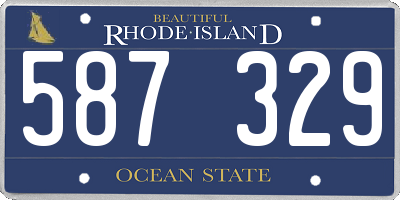 RI license plate 587329