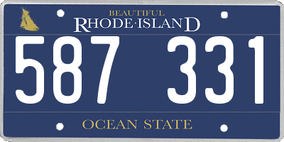 RI license plate 587331