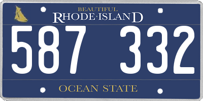 RI license plate 587332