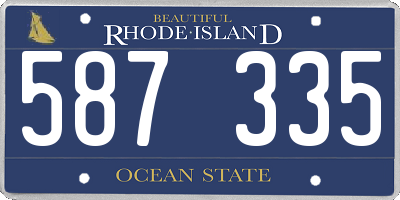 RI license plate 587335