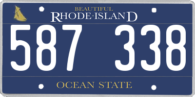 RI license plate 587338