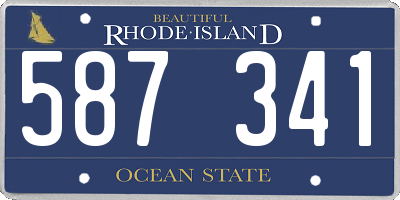 RI license plate 587341